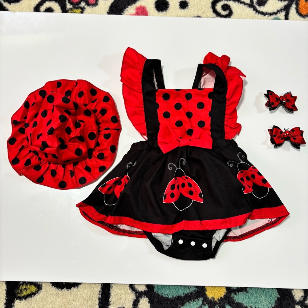 4 Pc 12-18 Months Lady Bug Set